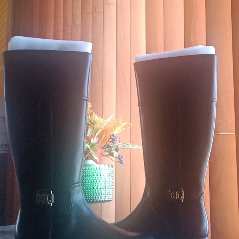 Lauren boots by Ralph Lauren Black Knee-High Boots - Picture 3 of 6
